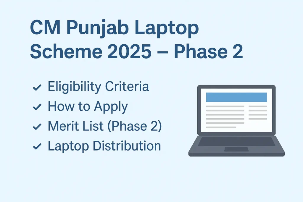 CM Punjab Laptop Scheme 2025 Phase 2